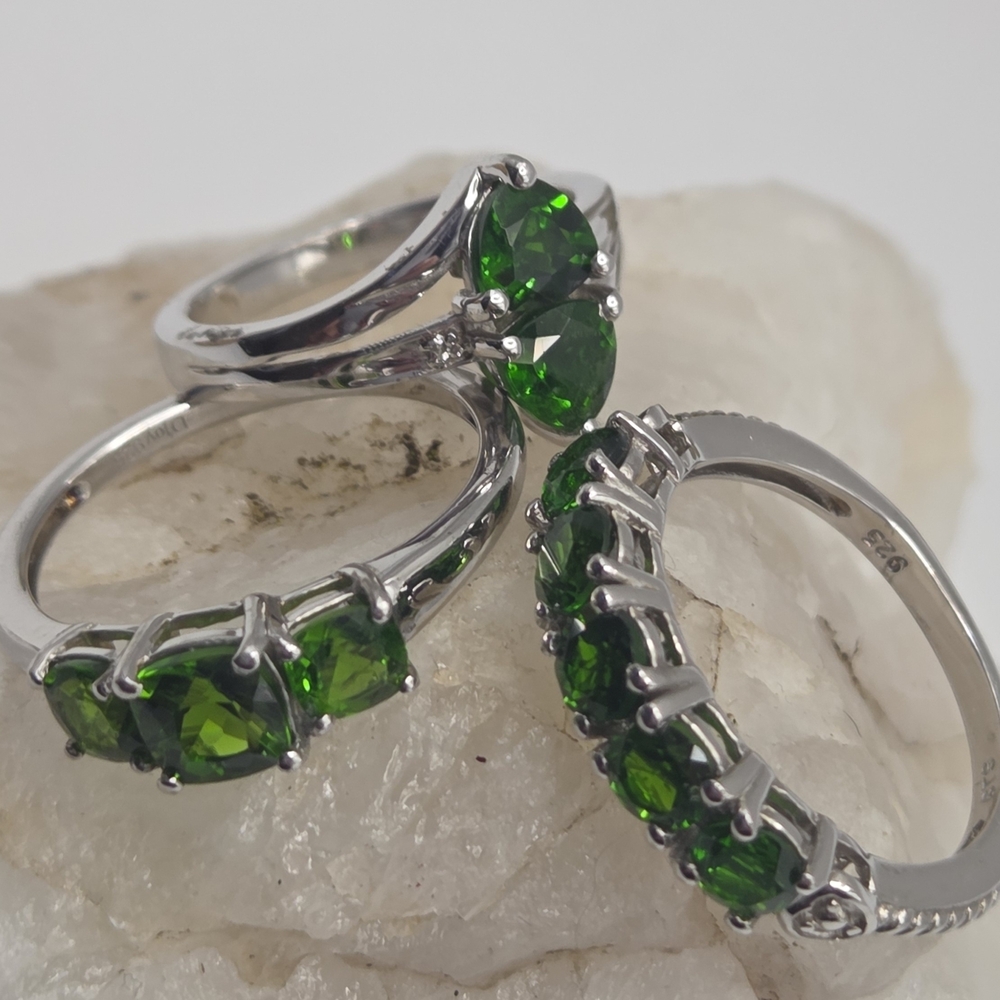 Russion Diopside. Rings